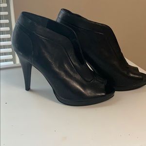Open toe booties
